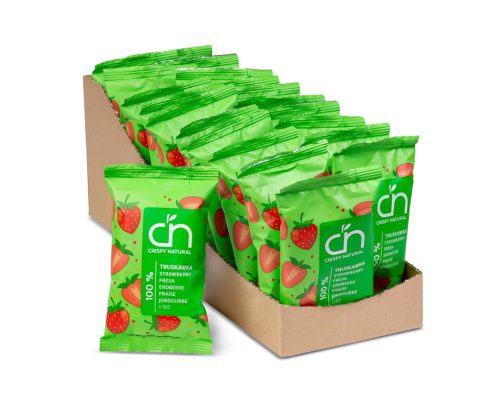 Crispy Natural 100% szárított eper szeletek 10g -24db/karton