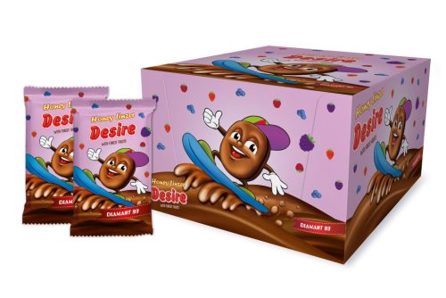 Linzer-Desire puszedli  lágy sütemény erdeigyümölcs lekvárral  50g -24db/karton