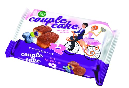 Couple cake áfonyalekvárral töltött piskóta muffin 55g